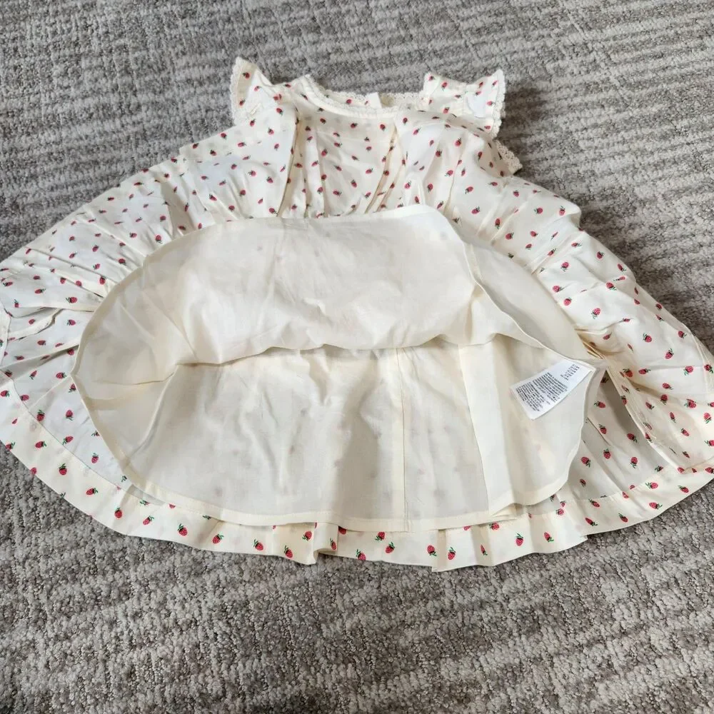 Sofia Grainge x Amazon Essentials Strawberry Tiered Lace Flutter Dress size 2T